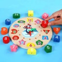 Gioco educativo in legno per bambini orologio con pinguino orologio didattico 4
