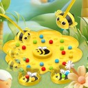 Gioco per bambini giallo: Api con fascia per la testa, raccolta magnetica di palline e tappetino da gioco a forma di fiore 2