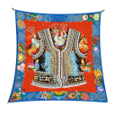 Γιορτή Λαϊκών Παραδόσεων Τετράγωνο Μαντήλι Γυναικείο Μοντέρνο Στυλ Πολυλειτουργικό Μαντήλι για Κεφάλι, Λαιμό και Σώμα Στυλιστικό Αξεσουάρ 9