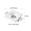Gipsen inbouwspot nv1003 GU10 inbouw zonder rand 120x120mm koelwit licht plafondverlichting 2