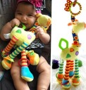 Girafe en peluche pour bébé avec poignée 3