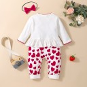 Girls' Baby Overall with Hearts T2720 5