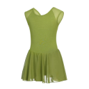 Girls' Ballet Dress with Short Sleeves and Chiffon Skirt, Cotton Leotard with Elastane, for Ballet, Dance and Gymnastics for Young Dancers 6