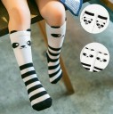 Girls' Black and White Socks 8