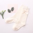 Girls' Cotton Socks with Bow - 5 Pairs 12