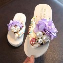 Girls' Flip Flops with Pearls 3