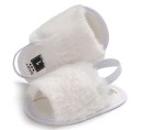 Girls' Fuzzy Slippers with Strap 9
