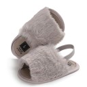 Girls' Fuzzy Slippers with Strap 11