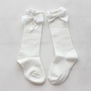 Girls' High Socks with Bow J891 1