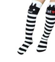 Girls' Knee-High Socks with a Cat 3