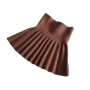 Girls' Plain Pleated Skirt High Waist Above Knee Acrylic Cotton Elegant School and Leisure Skirt 6