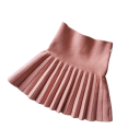 Girls' Plain Pleated Skirt High Waist Above Knee Acrylic Cotton Elegant School and Leisure Skirt 3