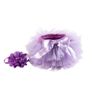 Girls' Plain Skirt with Ruching and Bow Lace Above the Knee Cotton Festive Skirt with Wrist Flower 9