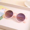 Girls' Round Pink Sunglasses Cat Ears Cute Children's Glasses for Girls UV Protection Lightweight Frame Stylish Summer Glasses 2