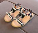 Girls' Sandals with Pearls 6