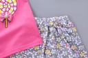 Girls' Set - T-Shirt with Lollipops and Floral Shorts J2493 12