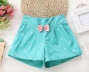 Girls' Shorts with Hearts and Bow J887 1