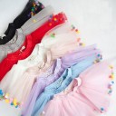 Girls' Skirt with Pom Poms L1001 19