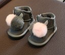 Girls' Slippers with Pom Poms 6