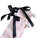 Girls' Socks with Bow and Pearls 3