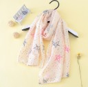 Girls' Spring/Autumn Scarf with Print J884 1