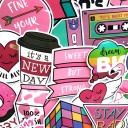 Girls' Stickers 60 pcs 3