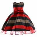 Girls' Striped Dress with Bow J1271 3