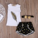 Girls' Summer Set with Feather 2
