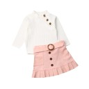 Girls' Sweater and Skirt L1463 2