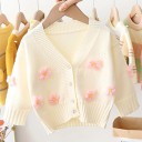 Girls' Sweater with Flowers L659 2