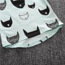 Girls' T-shirt with Cat Cartoon J1904 8