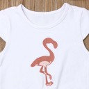 Girls' T-shirt with Flamingo and Skirt L1513 3