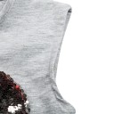 Girls' T-shirt with Heart Print and Sequins 8