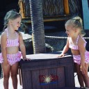 Girls' Two-Piece Swimsuit - Pink and White 9