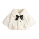 Girls' Winter Coat with Collar and Bow Warm Polyester Jacket for Little Ladies Elegant Winter Clothing for Cold Weather 3