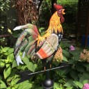 Girouette de jardin coq 2