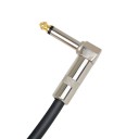 Gitaar patchkabel 15 cm met metalen kop Jack 6,3 mm haakse patchkabel Effectpedalen Gitaaraccessoires Zwart 3