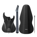 Gitara basowa elektryczna i akustyczna AeroBand z mikrofonem i futerałem Struny silikonowe Bezproblemowa gra Instrument edukacyjny Neutralny 4