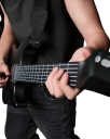 Gitara basowa elektryczna i akustyczna AeroBand z mikrofonem i futerałem Struny silikonowe Bezproblemowa gra Instrument edukacyjny Neutralny 10