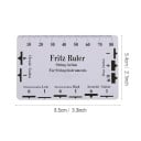 Gitárhúrmérő 8,5 x 5,4 cm Kétoldalas multifunkciós PVC vonalzó gitárhoz és basszusgitárhoz Specifikációs kártya a fogólaphoz és a méretarányhoz 3