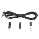 Gitárkábel 3 ms zajcsökkentő audio csatlakozókábel elektromos gitárhoz, basszusgitárhoz és billentyűs hangszerhez 6,35 mm-es és 3,5 mm-es 2