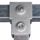 Giunto angolare per profilo quadrato passante T-giunto 25 × 25 mm in alluminio a due viti per un collegamento solido delle strutture profilate 1