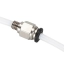 Giunto pneumatico metallico 20,3 x 10 x 5,76 mm PC4 M6 per tubo PTFE da 4 mm Guida del filamento Fissaggio sicuro per stampanti 3D 2
