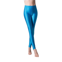 Glänsande smala leggings för kvinnor Högelastiska yogabyxor Glänsande träningsleggings med stretch för sport och fritid 12