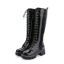 Glänzende Damenstiefel J2381 7