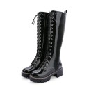 Glänzende Damenstiefel J2381 7