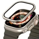 Glas für Apple Ultra 2 49 mm gehärtetes Glas mit Metallrahmen Schutzabdeckung für das Display stoßfestes Gehäuse gegen Kratzer 7