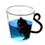 Glasbecher mit einer Katze 4