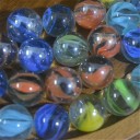 Glass Marbles 20 pcs Diameter 1.4 cm Transparent glass with a colourful pattern inside For classic marbles games outdoors and at home 5