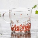 Glass Mug with Flowers 2